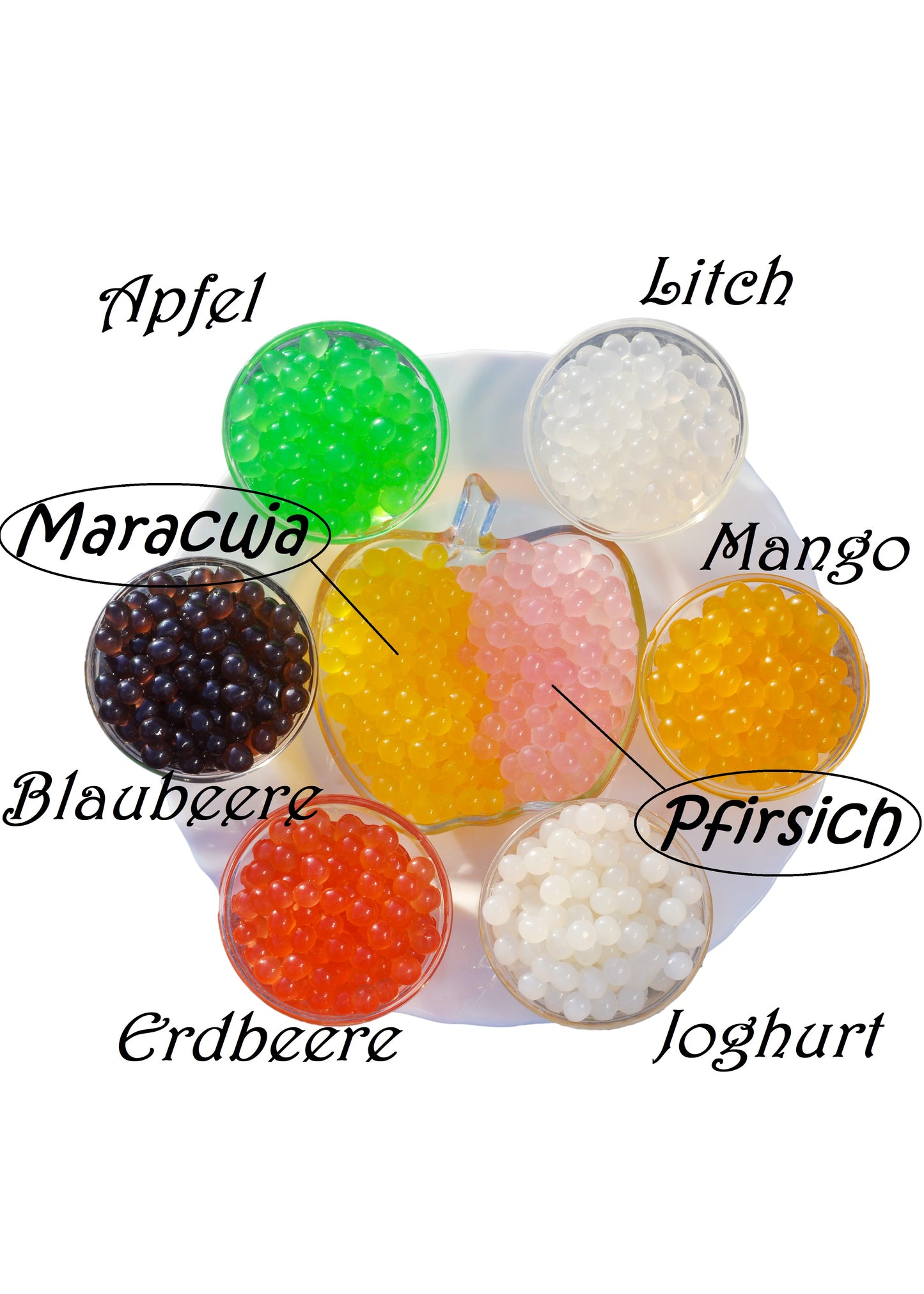 Bubble Tea Perlen Litschi - Bubbletea Boba Perlen Set 3KG-Versandkostenfrei - Natur&Vegan -Selber Machen Bubble Tea DIY Partys